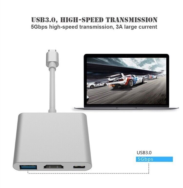 USB-C HDMI TV Cable Adapter for Mac & Android