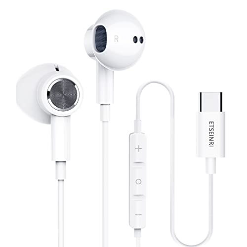 Magnetic USB C Earphones with Mic & Volume Control