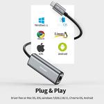 TECKNET USB-C Ethernet Adapter for MacBook/iPad/PC