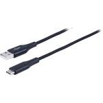 6ft Black USB-C to USB-A Cable - Ativa®