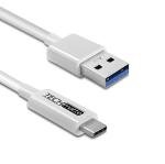 White 3ft USB-C to USB Cable