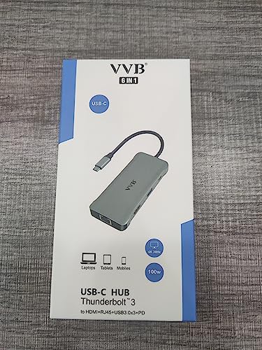 6-in-1 USB-C Hub with 4K HDMI & Ethernet