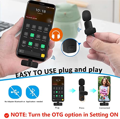 Wireless USB-C Lavalier Microphone for Android & Computer