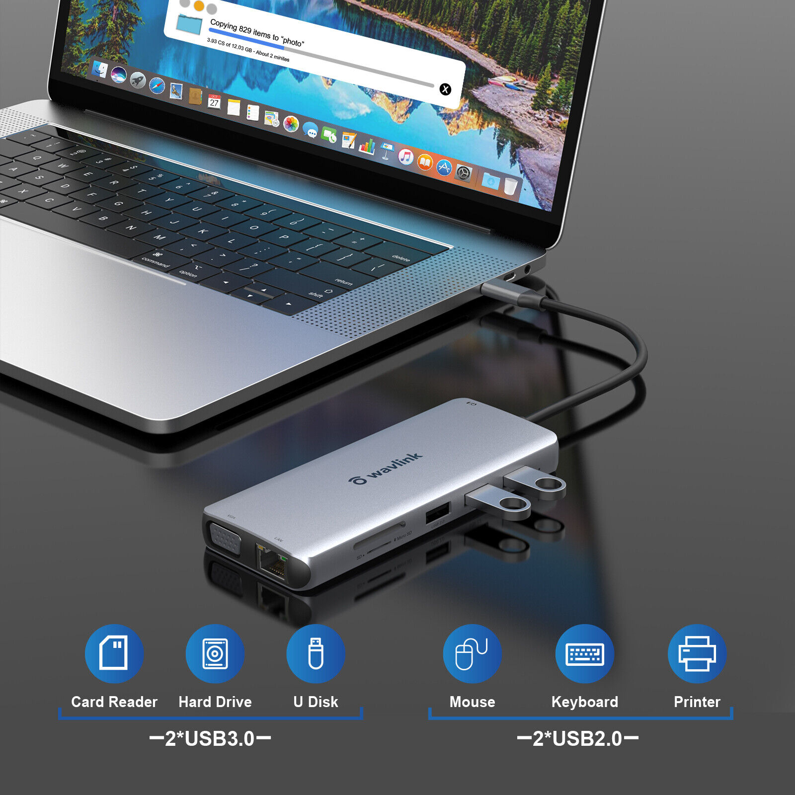 12-in-1 USB-C Dock with VGA & 4K