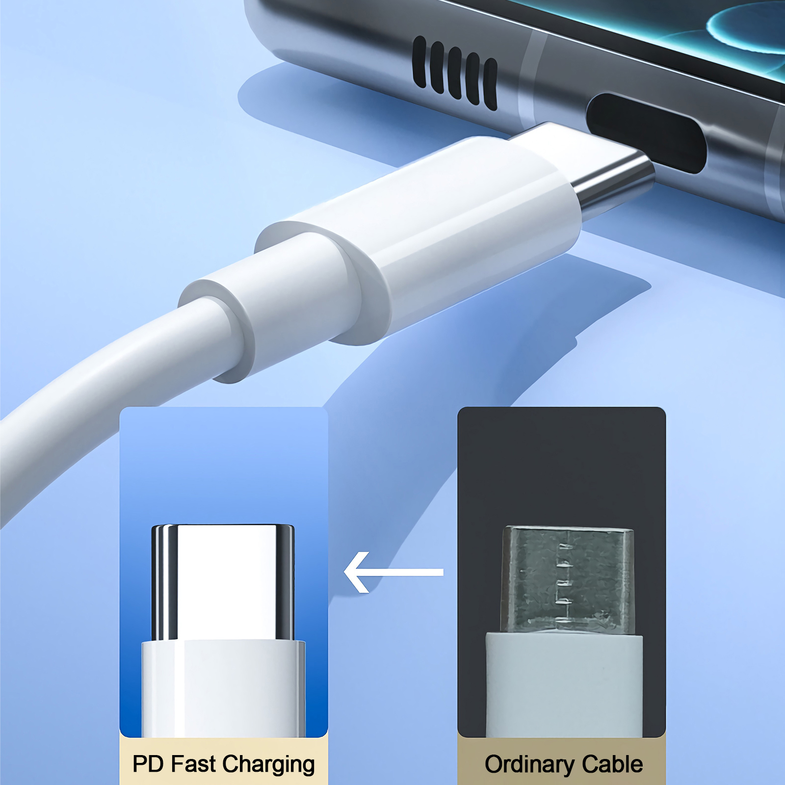 Fast Charging USB-C Cables (2 pack)