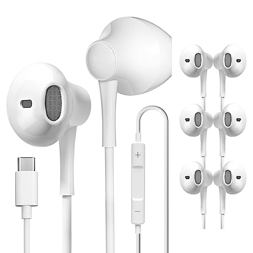 4-Pack USB-C Wired Earphones with Mic