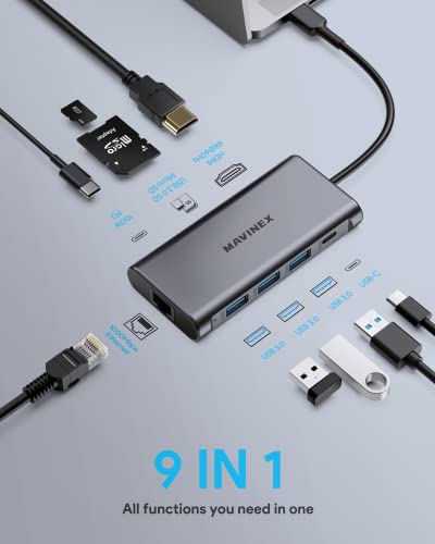 MAVINEX 9-in-1 USB-C Docking Station