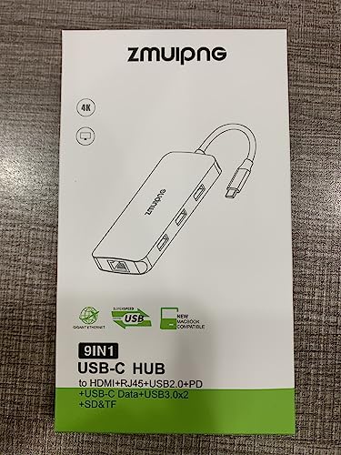 9-IN-1 USB-C Hub with HDMI and Ethernet