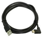 Black 90 Degree USB-C to Type-A Cable