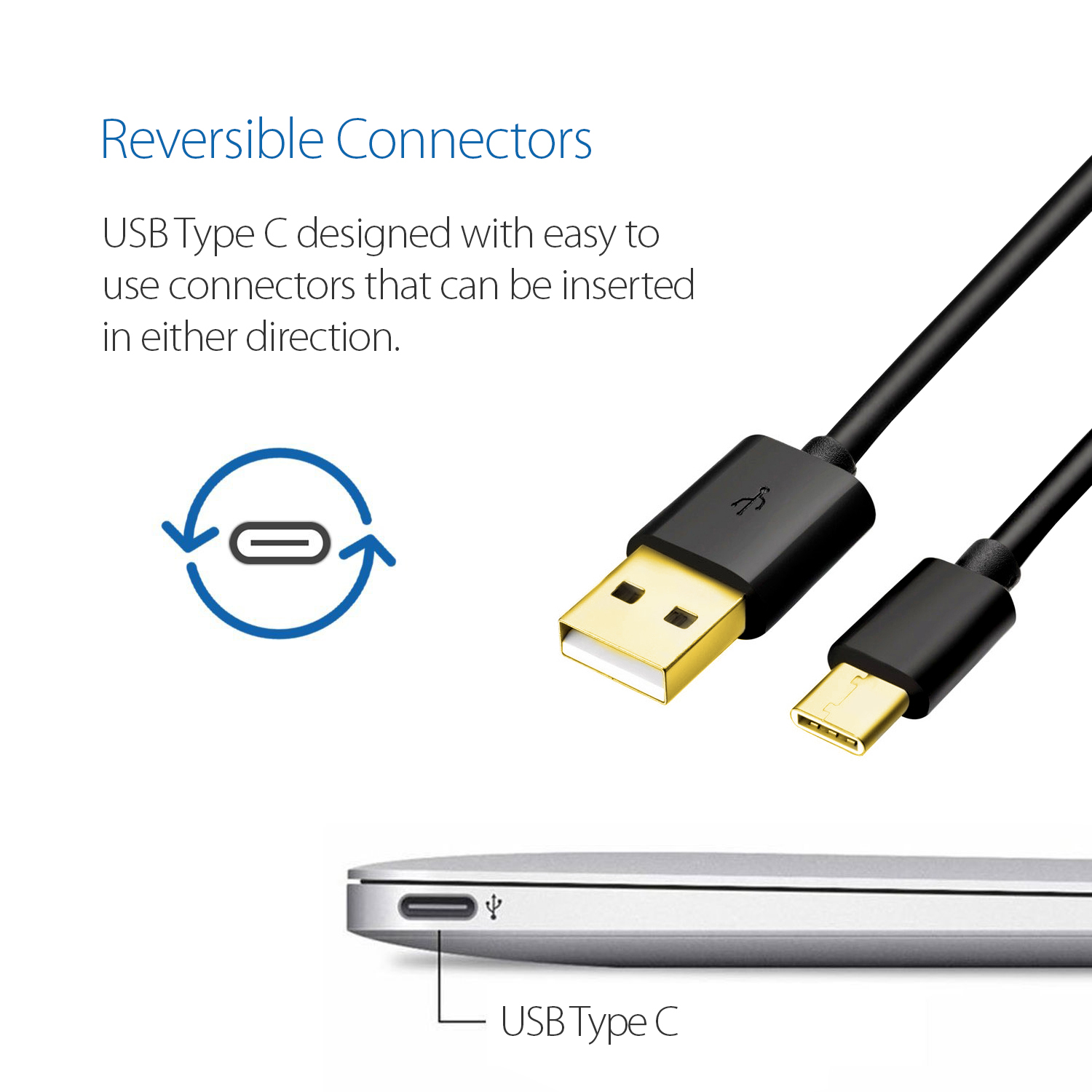 6ft USB-C to USB-A Fast Charger Cable