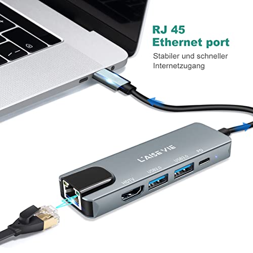 5-in-1 USB C Hub with 4K HDMI & More