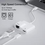 Thunderbolt USB C Ethernet Adapter with Power