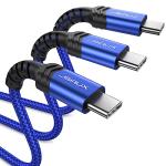 JSAUX 3-Pack USB C Cables - Fast Charging