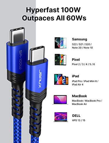 JSAUX 3-Pack USB C Cables - Fast Charging