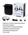 Wireless Bone Conduction Headset with Noise Canceling Mic