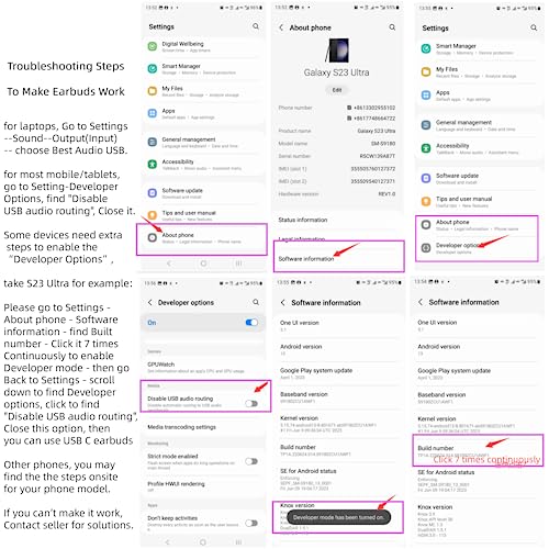TITACUTE USB-C Earbuds for Samsung Galaxy & More