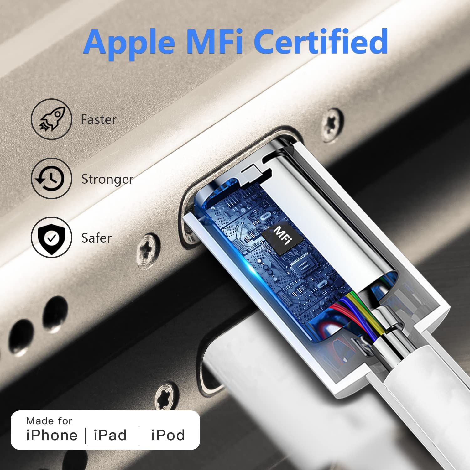 MFi Certified iPhone Fast Charger with Cable