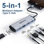 5-in-1 USB-C Hub with Aux Adapter