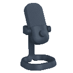 Serene Blue USB-C Podcast Microphone