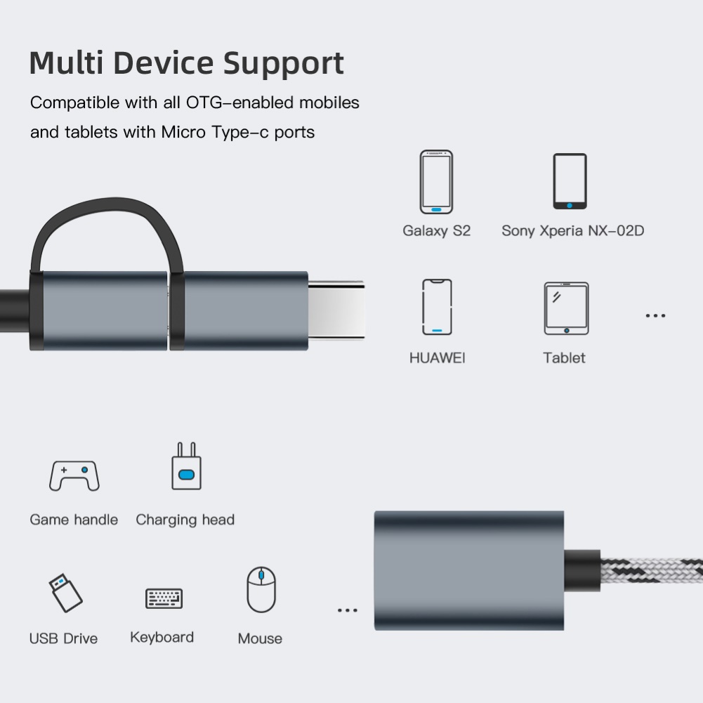 3-in-1 USB OTG Adapter for Samsung