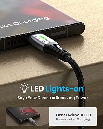 INIU Zinc Braided USB-C Charger Cable (3-Pack)