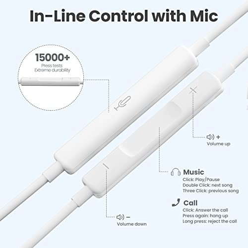 4-Pack USB-C Wired Earphones with Mic
