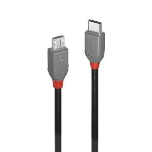 Black 0.5m USB-C to Micro-B Cable