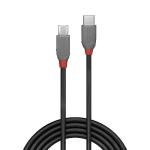 Black 0.5m USB-C to Micro-B Cable