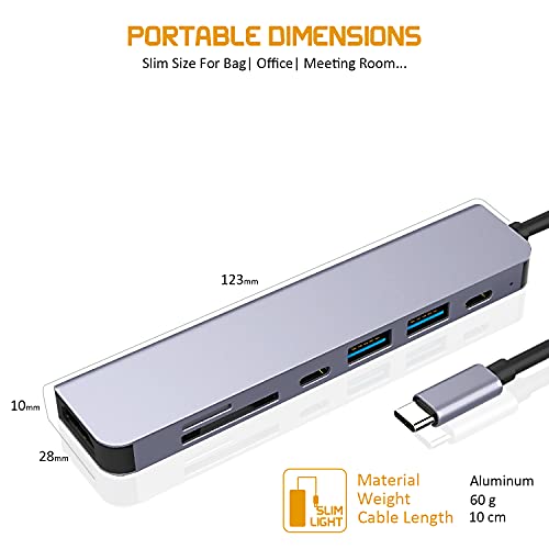 7-in-1 USB C Hub with 4K HDMI