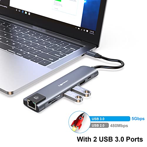 VEMONT 7-in-1 USB-C Adapter with 4K HDMI