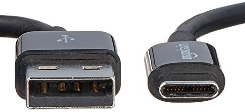 Black USB-C to USB-A Male Cable - 1.8m