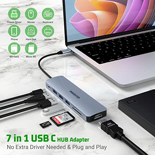 OBERSTER 7-in-1 USB-C Hub with 4K HDMI