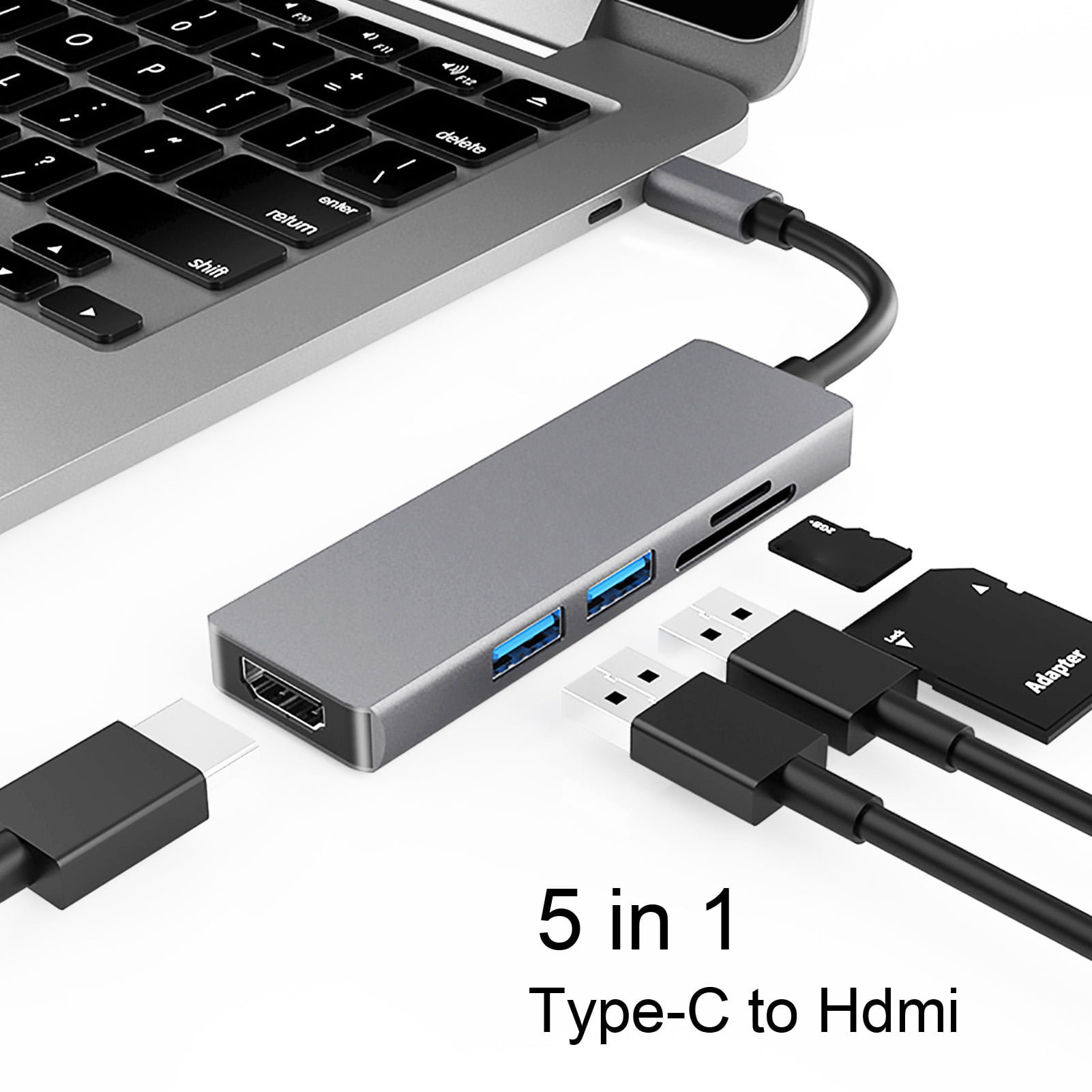 5-in-1 USB-C Docking Station Adapter