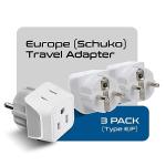 Ultra-Compact Dual Input Plug Adapter (3 Pack)