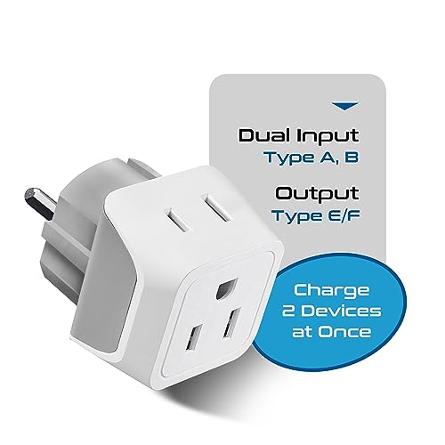 Ultra-Compact Dual Input Plug Adapter (3 Pack)