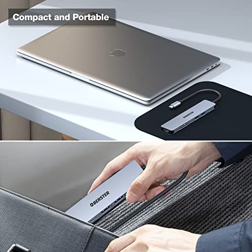 7 in 1 USB-C Hub with Dual Monitor Display