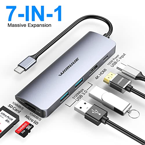 WIMUUE 7 in 1 USB-C Hub Adapter