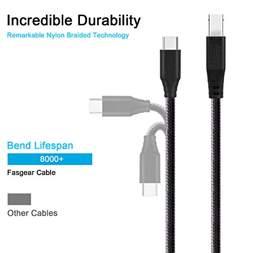 Fasgear Type C to USB B Cable