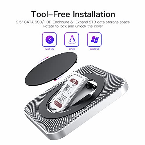 Mac Mini M1 USB-C Hub with Hard Drive Enclosure