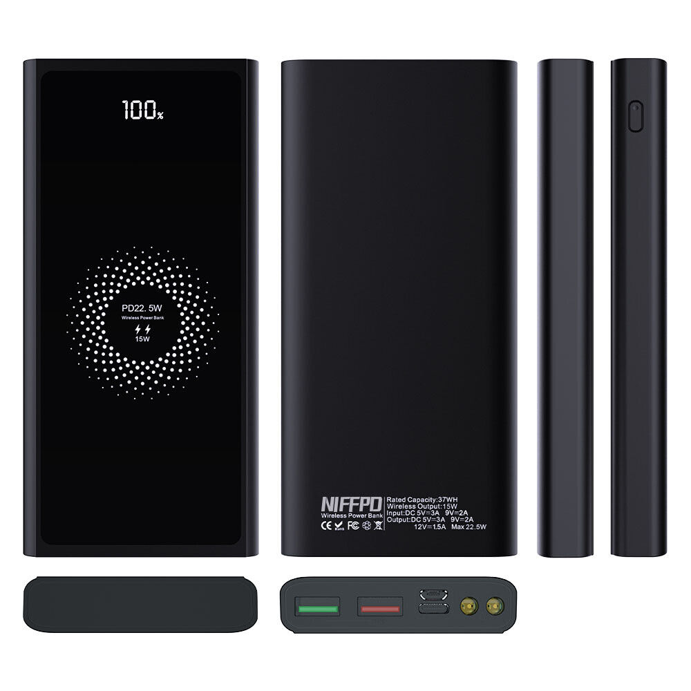 900000mAh Wireless Power Bank with Qi Charging