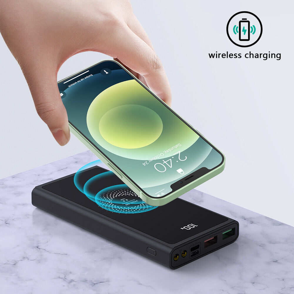 900000mAh Wireless Power Bank with Qi Charging