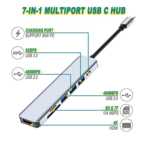 Dveda USB C Hub with 7 Ports