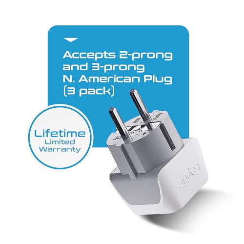 Ultra-Compact Dual Input Plug Adapter (3 Pack)