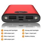 LCD Portable 900000mAh USB-C Power Bank