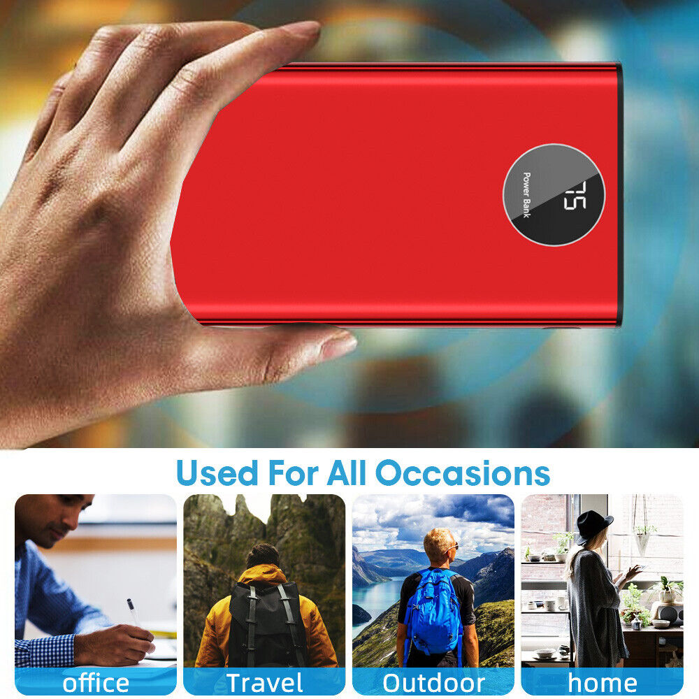 LCD Portable 900000mAh USB-C Power Bank