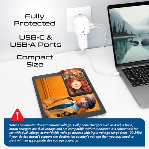USB-C South Africa Travel Adapter with SwadAPt Attachments