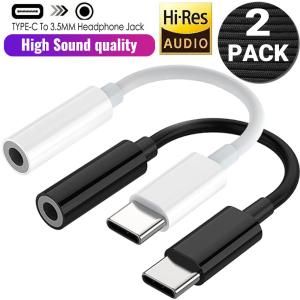 USB-C to 3.5mm Headphone Adapter (2-Pack)