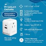 USB-C South Africa Travel Adapter with SwadAPt Attachments