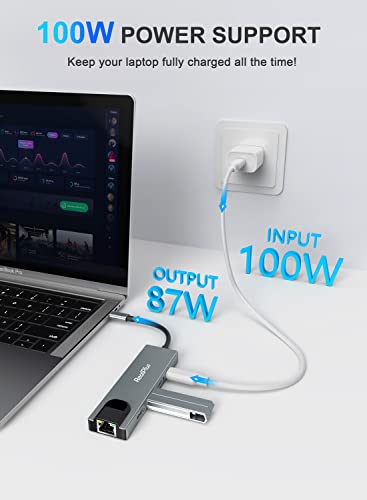 RealPlus 5-in-1 USB-C Hub for MacBook Pro, Chromebook, Pad