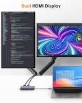 USB-C Docking Station: Dual Monitor, Dual HDMI, 100W PD
